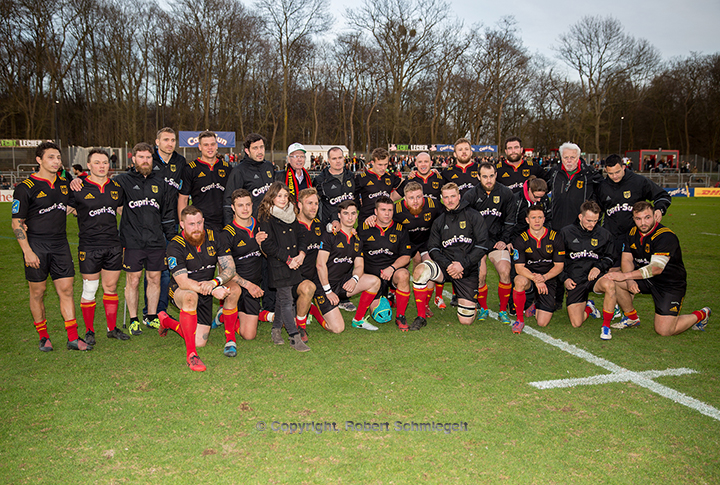 Die Deutsche Rugby-Nationalmannschaft [Foto: Robert Schmiegelt]